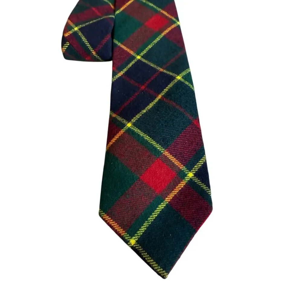 VintageTartan Plaid Cotton Flannel Tie